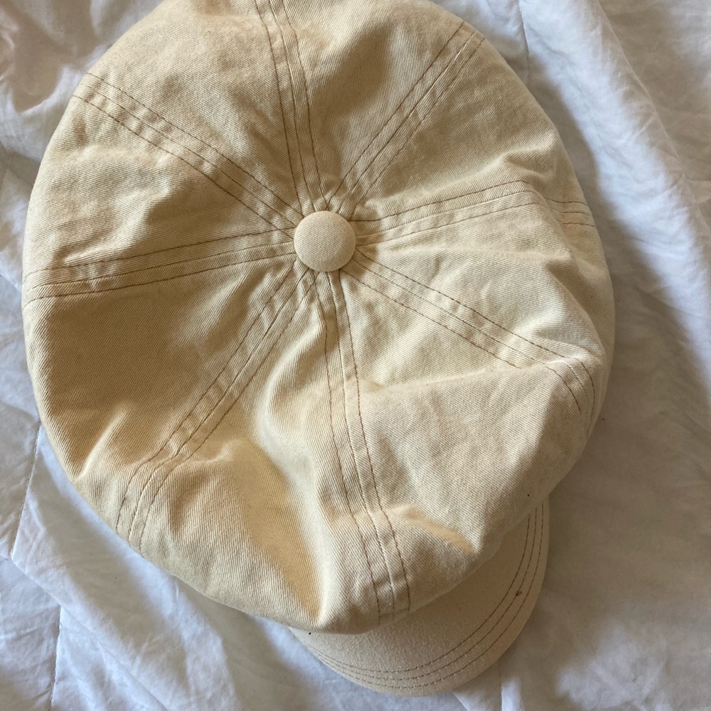 y2k cream paperboy hat